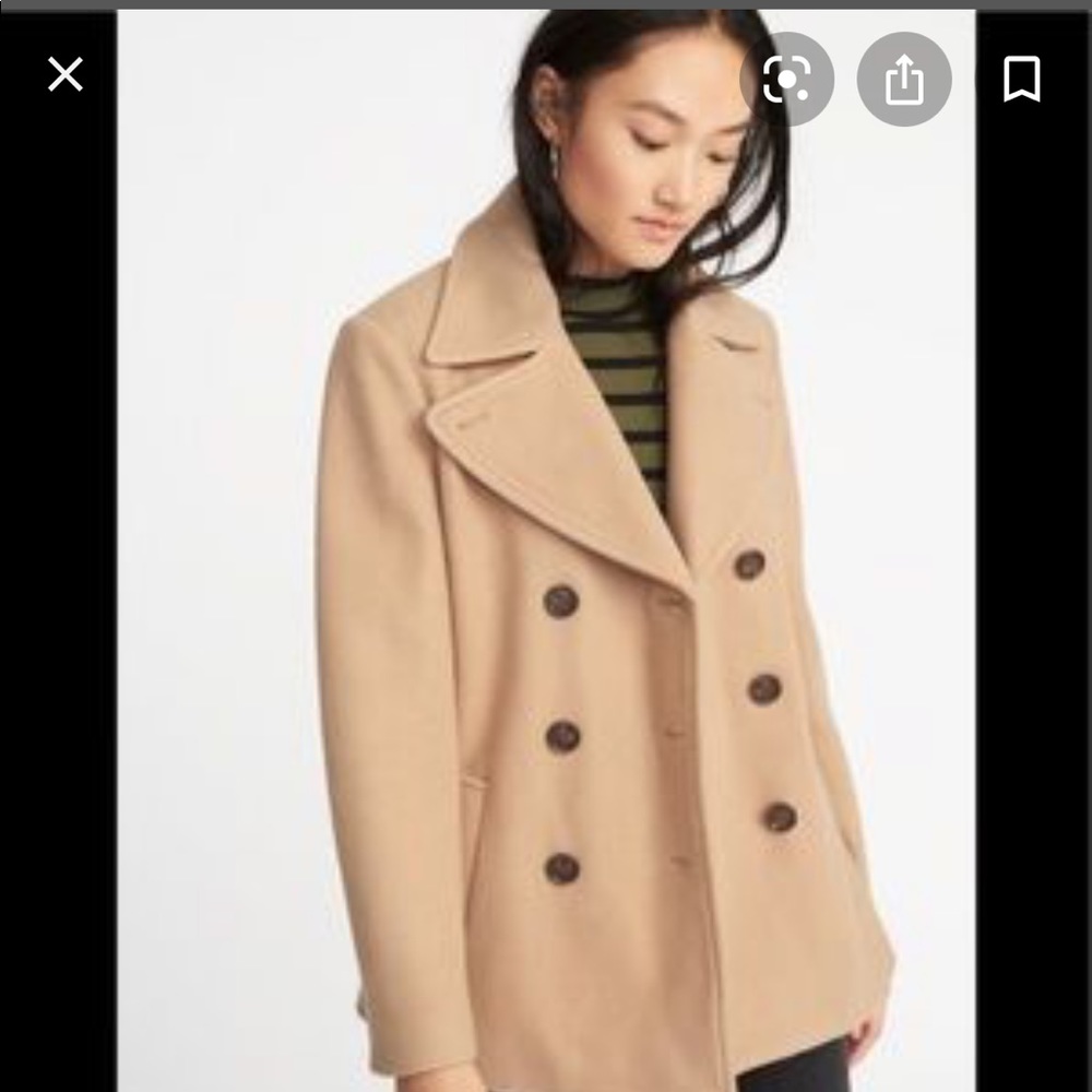 Soft brushed old navy pea coat
